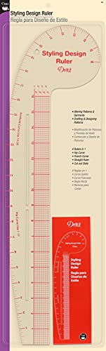 Dritz Styling Design Ruler Lineale und Zubehör, Mehrfarbig, 1Pack von Dritz