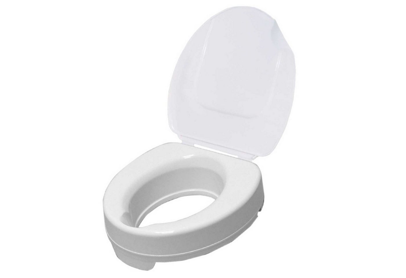 Drive Medical Toilettensitzerhöhung Ticco 2G Toilettensitzerhöhung mit Deckel, 10 cm, mit 2 Hygieneaussparungen von Drive Medical