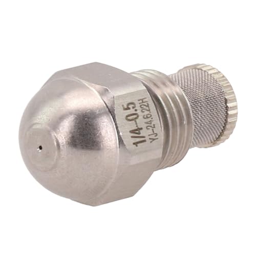 Drivstraw 1/4 BSPT Edelstahl-Nebeldüse, 0,3–1,5 mm Öffnung, feiner Zerstäuber-Sprühkopf für Bewässerung, Kühlung, Befeuchtung, Staubkontrolle, Landschaftsbau, Nebelsysteme (0,5 mm) von Drivstraw