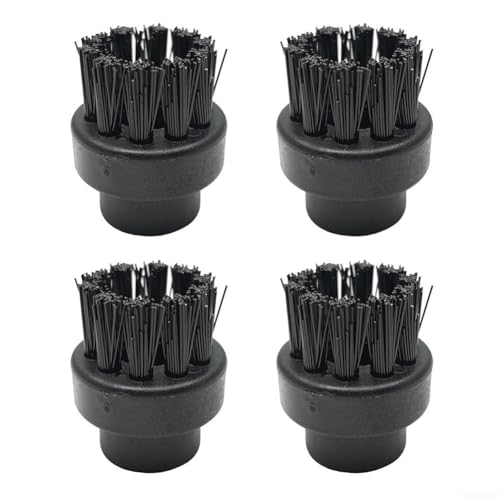 Drivstraw 4 Stück Edelstahl-Draht-Reinigungsbürsten, kompatibel mit Dupray Dampfreiniger mit Düsen-Design für gründliche Reinigung (schwarze Bürste) von Drivstraw