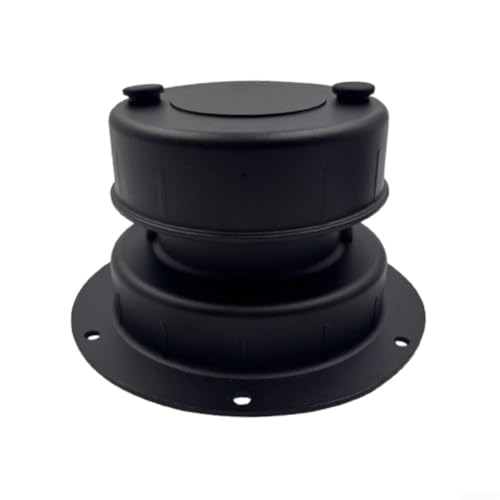 Drivstraw Aluminium für Wohnmobil-Entlüftungsabdeckung für Anhängerdach, kompatibel mit Rohren von 3,5 bis 7,5 cm Durchmesser, Lüftungsabdeckung für Sanitärsystemschutz (schwarz) von Drivstraw