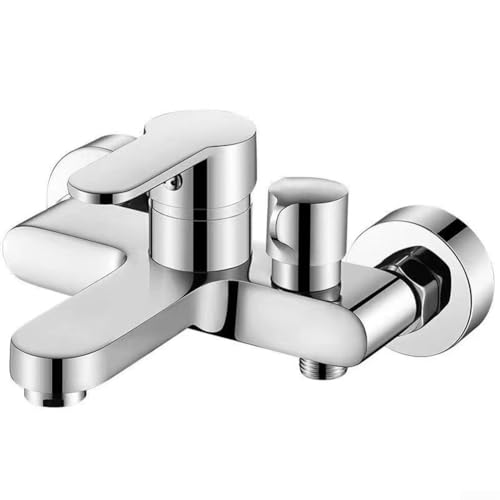 Drivstraw Badarmatur mit doppelter Warm- und Kaltwassersteuerung, Messingkonstruktion, seitliches Öffnungsdesign für Badewanne, inklusive dekorativen Abdeckungen Drivstraw Badarmatur mit doppelter Warm- und Kaltwassersteuerung, Messingkonstruktion, seitliches Öffnungsdesign für Badewanne, inklusive dekorativen Abdeckungen von Drivstraw