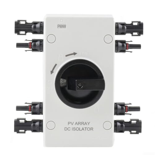 Drivstraw DC 32A 1000V Solar PV Trennschalter IP66 Wasserdicht Drehtrennschalter für Photovoltaik Energie RV Marine Home Installationen von Drivstraw