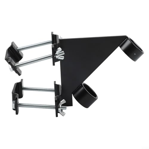 Drivstraw Fahnenmasthalterung ohne Bohren Design Edelstahl für Balkon Geländer Decks Zaun Veranda RV verstellbar strapazierfähig schwarz 4 feste Punkte von Drivstraw