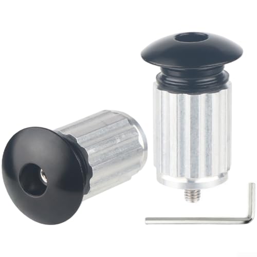 Drivstraw Fahrradlenkerenden für Rennräder, Mountainbikes mit Aluminiumlegierung und Erweiterung, passend für 18 bis 20 mm für Lenker mit Innendurchmesser (schwarz) von Drivstraw