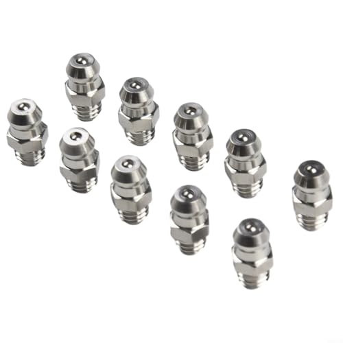 Drivstraw Hydraulische Schmiernippel aus Edelstahl 201, gerade, M6 x 1 mm Gewinde, Schmiernippel, Hydraulische Schmierpunkte, 10 Stück Drivstraw Hydraulische Schmiernippel aus Edelstahl 201, gerade, M6 x 1 mm Gewinde, Schmiernippel, Hydraulische Schmierpunkte, 10 Stück von Drivstraw
