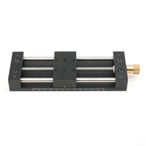 Drivstraw Linearstufe Manuelle Linearführung Gleittisch Kugelumlaufspindel Bewegungsschiene Linearlager ProvideLinearbewegung X-Achse Schiebetisch für Automatisierungsgeräte (0-120 mm mit Basis) von Drivstraw