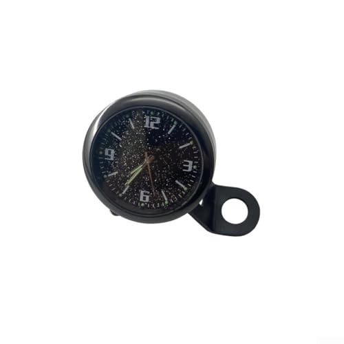 Drivstraw Motorrad-Lenkeruhr, wasserdicht, leuchtende Uhr, Rückspiegel-Halterung, ABS-Material, schwarz, direkter Ersatz von Drivstraw