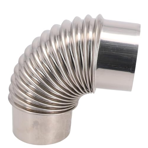 Drivstraw Ofenrohrbogen aus Edelstahl, mit Regenschutzkappe, Kaminauskleidung für Heizöfen, Kamine, Grills und Belüftungssysteme, mehrere Größen erhältlich (90 mm) von Drivstraw