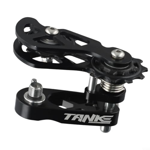 Drivstraw Single Speed Kettenspanner Führung Aluminiumlegierung Fahrradkonverter Anti-Drop für 8-12-Gang-Ketten, Single Speed Converter (schwarz) von Drivstraw