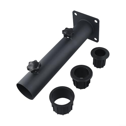 Drivstraw Sonnenschirm Standrohr mit Reduzierhülsen 48/38/32mm Schirmständer Rohr Schraube Down Halter Garten Unterstützung Schwarz Edelstahl von Drivstraw