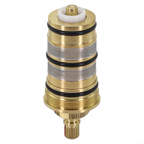 Drivstraw Thermostat-Duschkartusche aus Messing – Temperaturregelung Messing Ersatz – Thermostatkartusche Duscharmatur Duschventil – Griff-Ersatzreparatur-Set Drivstraw Thermostat-Duschkartusche aus Messing – Temperaturregelung Messing Ersatz – Thermostatkartusche Duscharmatur Duschventil – Griff-Ersatzreparatur-Set von Drivstraw