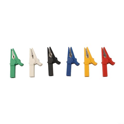 Drivstraw Titel: Robuste Krokodilklemmen, 6 Stück isolierte Testclips mit 4 mm Bananensteckern, elektrische Prüfsonden für Multimeter, Batterie und Spannung Drivstraw Titel: Robuste Krokodilklemmen, 6 Stück isolierte Testclips mit 4 mm Bananensteckern, elektrische Prüfsonden für Multimeter, Batterie und Spannung von Drivstraw