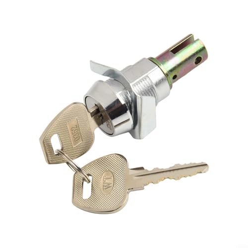 Drivstraw Werkzeugschrankschloss aus Zinklegierung mit Kupferkern und Chrom-Finish für Schublade oder Auto-Reparaturwerkzeug, flaches Schlüssel-Design mit 2 Schlüsseln, langlebiges Schloss (WT1202) von Drivstraw