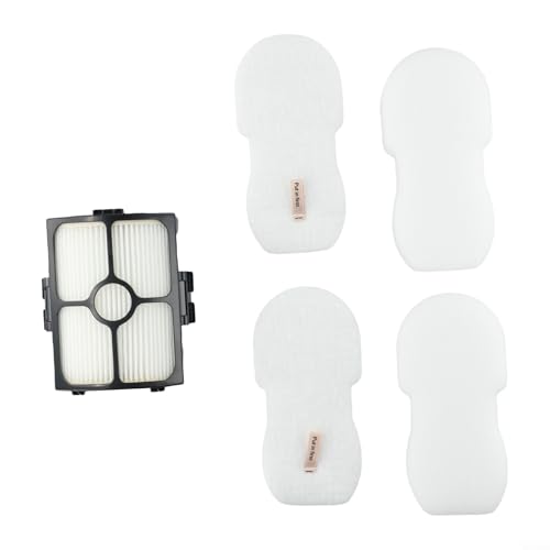 Filter Ersatzset für Shark Staubsauger Modelle HZ3000 HZ3002 mit Teilenummern XFFKHZ3000 XHFHZ3000 inkl. Vormotorfilter aus Schaumstoff und Filz zur Aufrechterhaltung der Luft (A) von Drivstraw