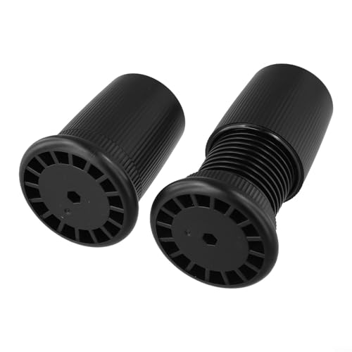 Hohe Stabilität, verstellbare Möbelfüße, 2 Stück, Betterhöhungen für verschiedene Möbeltypen (schwarz) von Drivstraw