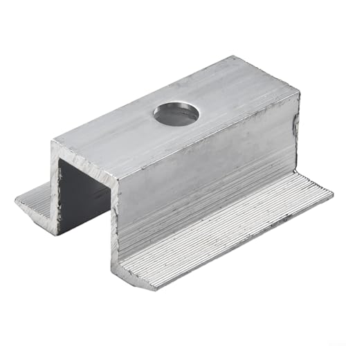 Solar-Mittelklemmen-Set, 10-teilig, für Aluminiumlegierung, für Rahmenhöhe 2550 mm, kompatibel mit gängigen Solarmodul-Dicken (50 mm) von Drivstraw