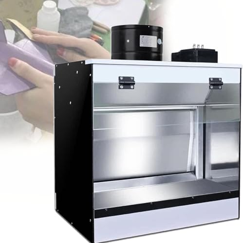 Drmoxin Airbrush-Sprühkabine, Airbrush-Sprühkabine für Basteltische, Farbsprühkasten für Modellbau mit Wasserfall, für Basteltische, DIY-Malerei, Modellbau, Kuchen und mehr,58 * 50 * 40cm von Drmoxin