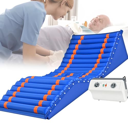 Drmoxin Aufblasbare Anti-Dekubitus-Matratze, Wechseldruckmatratze mit Lift- und Links- und Rechts-Flip-Design-Funktion, Luftmatratze für ältere bettlägerige Patienten,T05B von Drmoxin