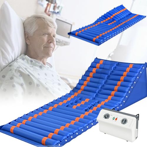 Drmoxin Aufblasbare Matratzenauflage,Wechseldruckmatratze mit Lift- und Links- und Rechts-Flip-Design-Funktion, Luftmatratze für ältere bettlägerige Patienten,B von Drmoxin