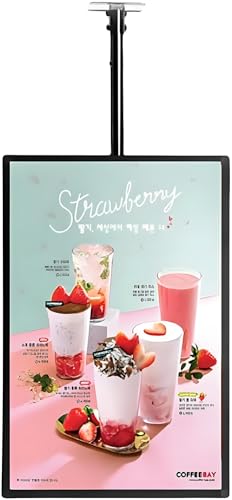 Drmoxin Schlanker LED-Leuchtkasten Mit Klapprahmen, LED-Beleuchtetes Plakatdisplay, Menütafel Mit Teleskopstange Für an Der Wand Montierte Werbetafeln in Restaurants Und Geschäften,Vertical-60 * 80cm von Drmoxin