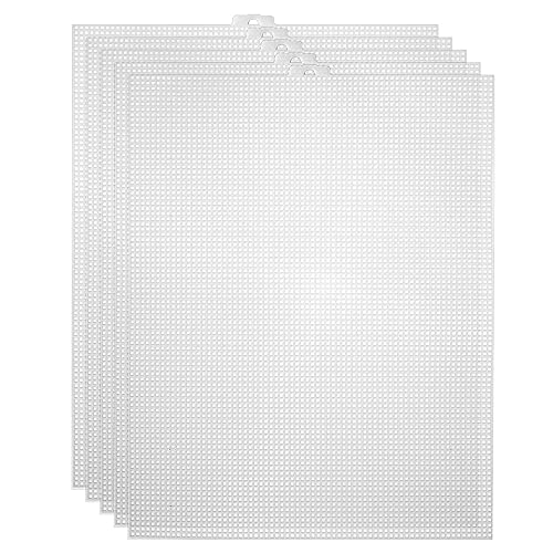 Droagoct 20 Stück Kunststoff-Mesh-Leinwand Blätter für Stickereien, Acrylgarne, Strick- und Häkeln Projekte (10,2 x 13,2) von Droagoct