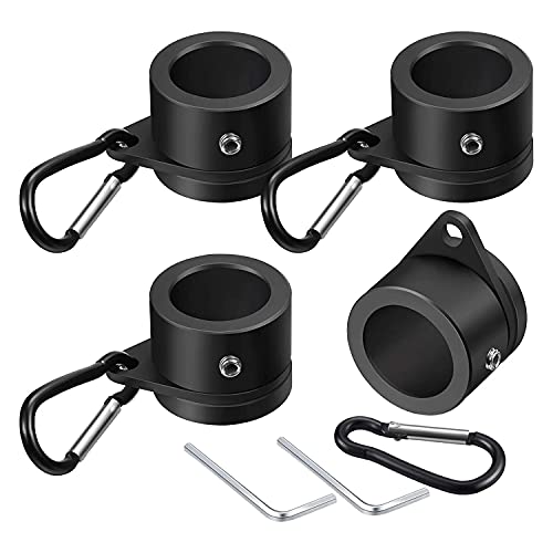Droagoct 4 StüCk Fahnen Mast Ringe Aluminium Legierung Ringe 360 ​​Grad Drehbarer Fahnenmast Anti Wickeln Fahnen Mast (1 Schwarz) von Droagoct