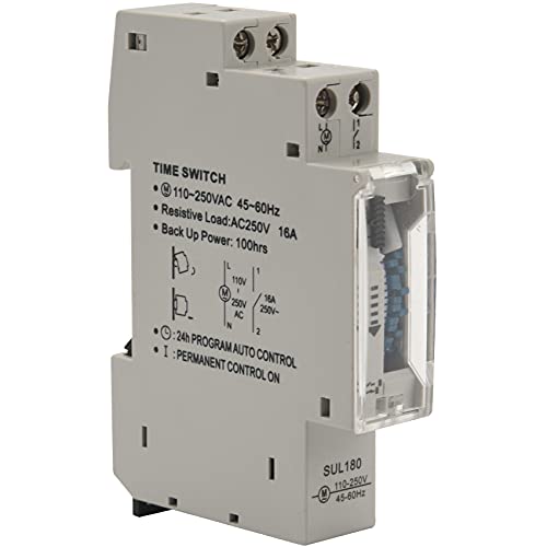 Droagoct Sul180A 15 Minuten Mechanischer Zeitgeber 24 Stunden Programmierbarer Zeitzaehler Zeitschaltuhr Relay-Messung Analysegeraete Neu von Droagoct