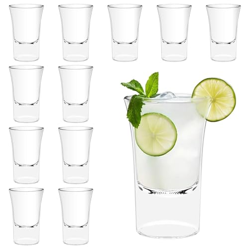 Dromzen Schnapsgläser, Shotgläser, Schnapsglas, Shot Becher Glasses, Kurze Gläser Set, Vasos Pequeños, Shooter Verre, Schnapsgläschen Geschwungen, Mini Beer Mug, Limoncello Klein Glas Shots von Dromzen