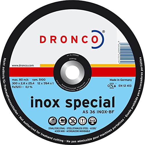 DRONCO AS36INOX-350 - Disco de corte metal AS 36 INOX Special - metal, 350 x 2,8 mm von DRONCO