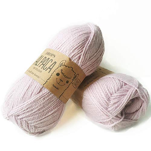 Alpaca Drops Strick- und Häkelgarn, 4-lagiges Gewicht 3112 dusty pink von Drops