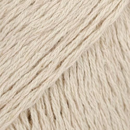 Strickgarn aus Baumwolle, Viskose und Leinen, Drops Belle, DK, helles Kammgewicht, 50 g, 130 Meter (23 Minzcreme) von Drops