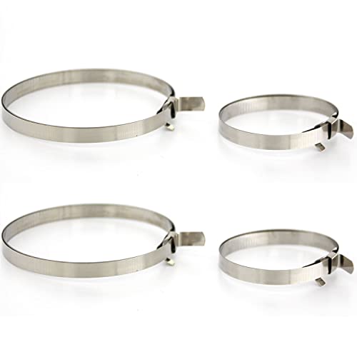 4 Stück CV Boot Clamp Edelstahl Universal Einstellbare Antriebswelle CV Boot Clamp (Stretch Duct Clamps) von Drotayard