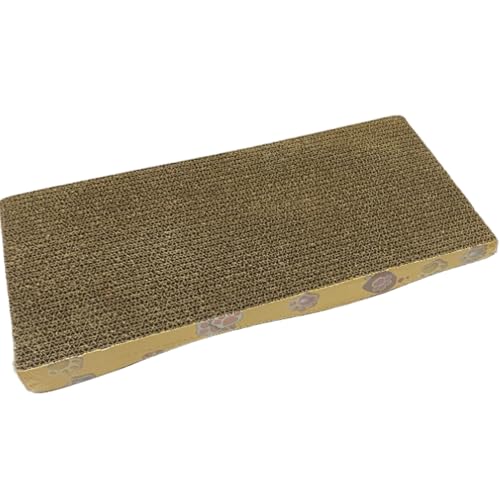 Katzenkratzer Kratzbrett Karton Kitty Scratchers mit Premium Scratch Texturen Design Gebogene Form Reversible Durable Scratching Use Pad (Großes Wellenmuster) von Drotayard