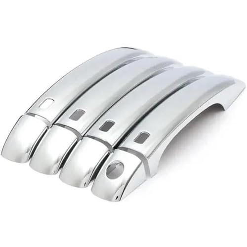 Drovian Außentürgriff Auto-Außentürgriff links A4 B8 2009–2016, glänzend schwarz für Chrom-Autotürgriff(Silver Handle) von Drovian