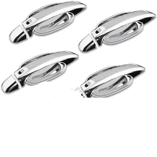 Drovian Außentürgriff Auto-Außentürgriff links A4 B8 2009–2016, glänzend schwarz für Chrom-Autotürgriff(Silver Handle-bowl) von Drovian