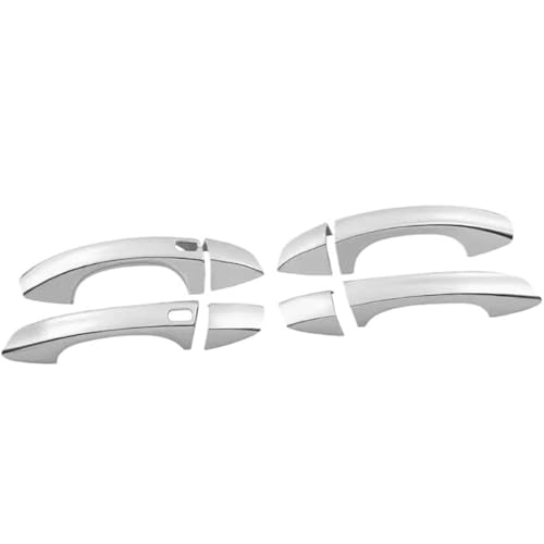 Drovian Außentürgriff Auto Links Außentürgriff Schwarz für chrom Abdeckung für golf 6 MK6 2009-2013(Silver 2 buttons) von Drovian