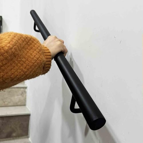 60cm 80cm 1m 120cm 1.5m 2.4m 3m Sicherheitshaltegriff für Treppengeländer – Wandmontage-Handläufe für Treppen im Innen- und Außenbereich – Industrielles Handlaufgeländer aus Schmiedeeisen(60cm) von Drsyffsup