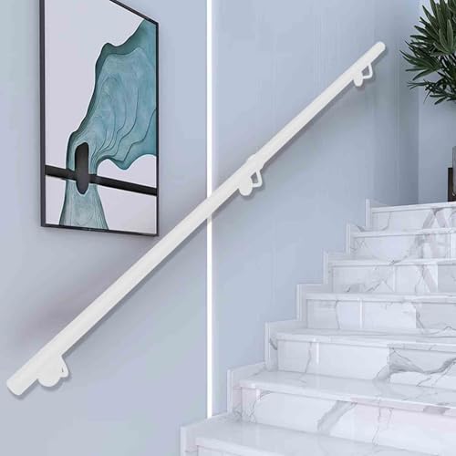 Eisenhandlauf für Innentreppen, weiß 60cm 90cm 1,2m 1,8m 240cm 300cm 3,6m 4,5m 5,4m 6m modernes Treppenhandlauf-Haltegriff-Set, Wandhalterungsstange für Lofts, Kindergärten, Hausflurgeländer(330cm) Eisenhandlauf für Innentreppen, weiß 60cm 90cm 1,2m 1,8m 240cm 300cm 3,6m 4,5m 5,4m 6m modernes Treppenhandlauf-Haltegriff-Set, Wandhalterungsstange für Lofts, Kindergärten, Hausflurgeländer(330cm) von Drsyffsup