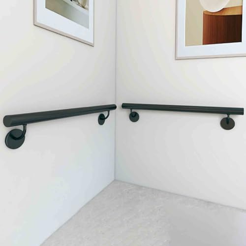 Moderne Handläufe für Innentreppen, 60cm 80cm 1.2m 150cm 2.8m 3.6m 4.5m Treppenhandläufe Geländer – Wandmontage Treppenhandlauf 32 mm Rundrohr Handläufe für Stufen(150cm) von Drsyffsup