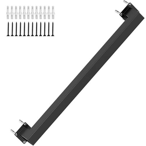 Modernes Treppenhandlaufgeländer aus Schmiedeeisen, 1 2 3 4 5 6 Meter langes Treppengeländer zur Wandmontage, schwarze Handläufe für Innen- und Außentreppen im Loftstil, Haltegriffe für Flure(3m) von Drsyffsup