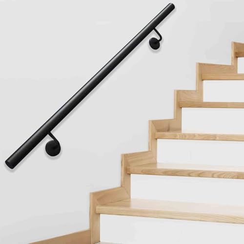 Treppengeländerhandlauf für Treppen im Innen- und Außenbereich – 1m 1.5m 2m 3m 4m 5m 6m Metalltreppenhandlauf, Wandbalustrade Treppengeländer, Sicherheitshaltegriff(540cm) von Drsyffsup