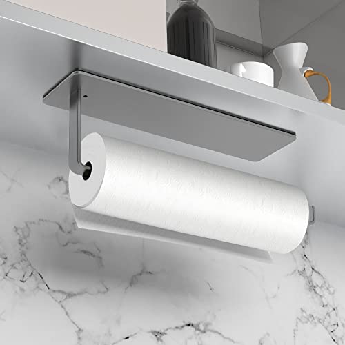 Drucilla Küchenrollenhalter Ohne Bohren, Küchenpapierhalter Selbstklebend, Küchenrollenhalter Wand Edelstahl, Hälterung Küchenroller Unter Schrank Hängt Montage für Küche und Badezimm- 26cm Grau Drucilla Küchenrollenhalter Ohne Bohren, Küchenpapierhalter Selbstklebend, Küchenrollenhalter Wand Edelstahl, Hälterung Küchenroller Unter Schrank Hängt Montage für Küche und Badezimm- 26cm Grau von Drucilla