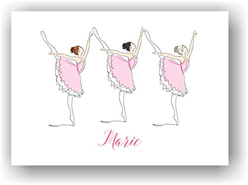 Ballerinas Ballett Tänzerinen Bild Kunstdruck Tanz Poster mit Wunsch Vorname personalisiert - Kinderzimmer Deko Wandbild Rosa - Geschenkidee für Mädchen von Druck-Geschenk