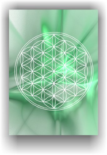 Die Blume des Lebens - Flower of Life - Lebensblume - Geschenkidee Wandbild Deko Energiebild Kunstdruck Chakren Bild von Druck-Geschenk