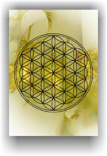 Die Blume des Lebens - Flower of Life - Lebensblume - Wandbild Dekoration Energiebild Kunstdruck Chakren Bild von Druck-Geschenk