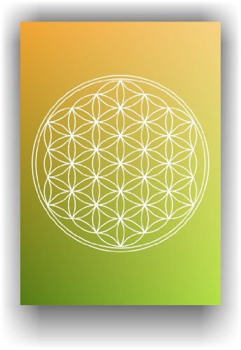 Die Blume des Lebens - Flower of Life - Wandbild Dekoration Energiebild Kunstdruck Chakren Bild von Druck-Geschenk