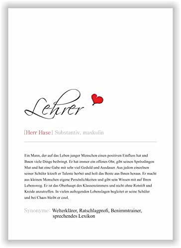Kunstdruck Synonym Definition Lehrer Geburtstagsgeschenk Geschenk Abschied Grundschule Poster Deko Bild Schulabschluss - personalisiert mit Name des Lehrers Kunstdruck Synonym Definition Lehrer Geburtstagsgeschenk Geschenk Abschied Grundschule Poster Deko Bild Schulabschluss - personalisiert mit Name des Lehrers von Druck-Geschenk