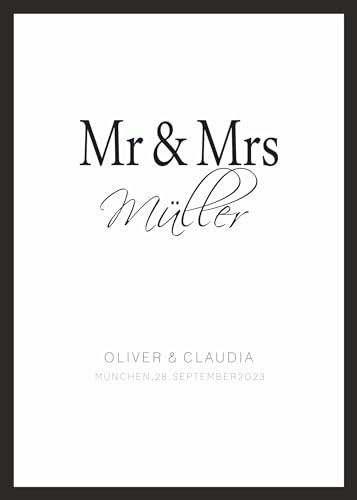 Paar Poster Personalisiert mit Namen und Datum DIN A4 Personalisiertes Poster Bild Mr & Mrs zur Hochzeit Geschenk Jahrestag Liebe Paar Poster Personalisiert mit Namen und Datum DIN A4 Personalisiertes Poster Bild Mr & Mrs zur Hochzeit Geschenk Jahrestag Liebe von Druck-Geschenk