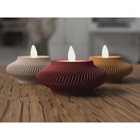 Led-Teelichthalter - Lunar | 3D-Gedruckt von DruckNestDE